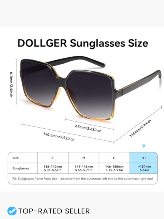 Oversized Square Sunglasses UV Protection Big Wide Fashion Shades Y2K Trendy main image 7